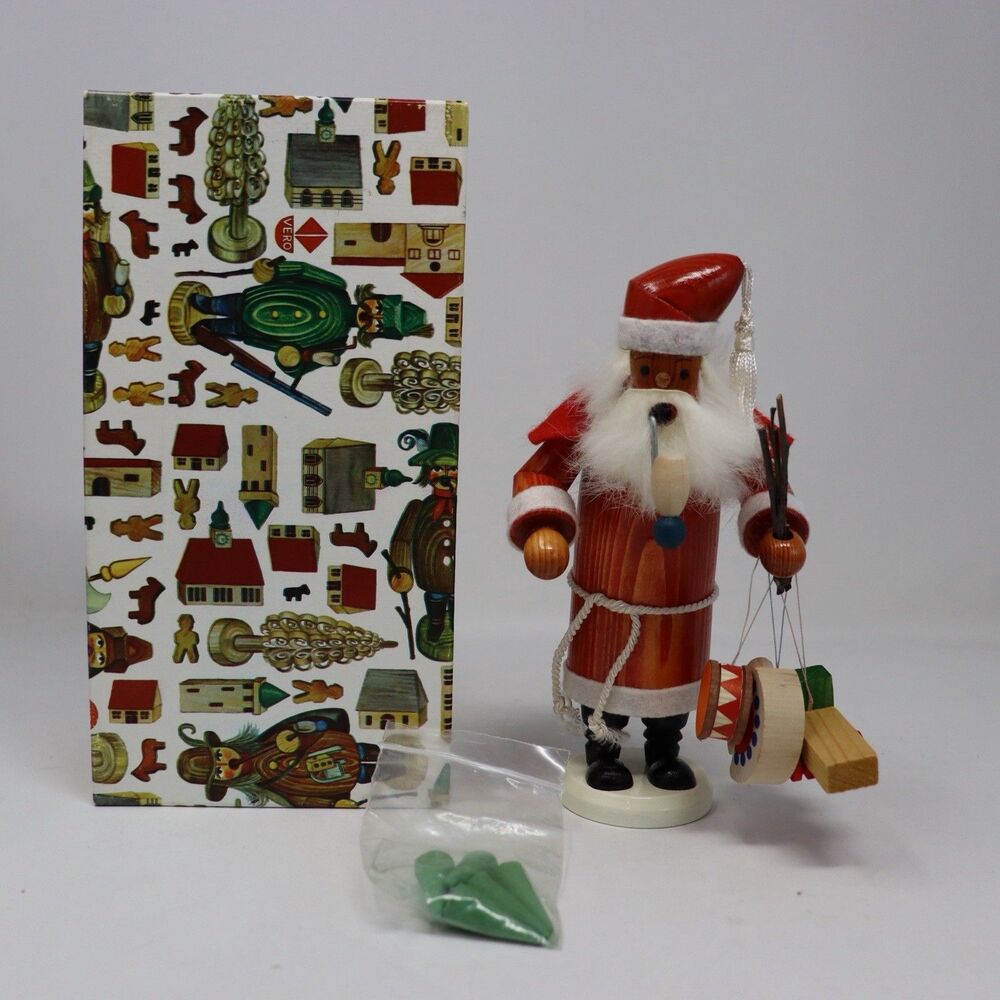 Vintage SANTA Expertic Erzgebirge SMOKER German Toy Vendor INCENSE BURNER